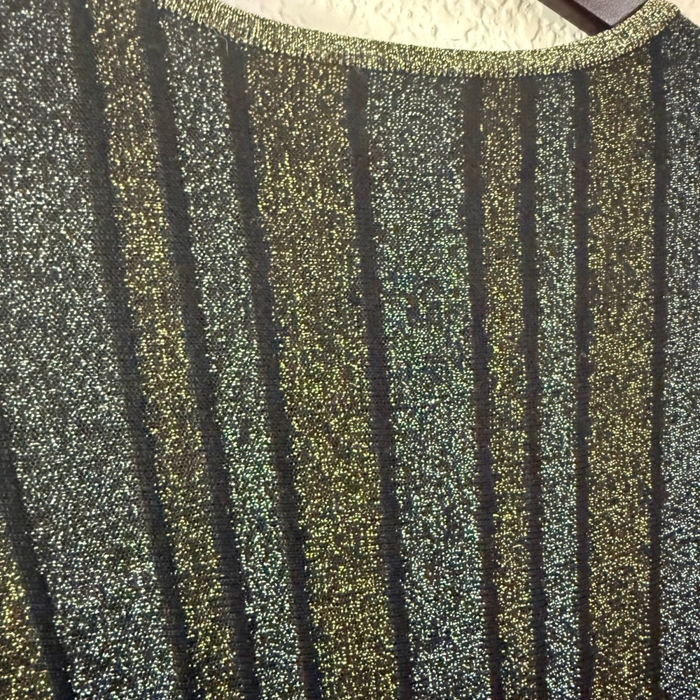 Guess Metallic Gold & Black Y2K Mini Dress | Glam Party Night Out - Picture 8 of 10